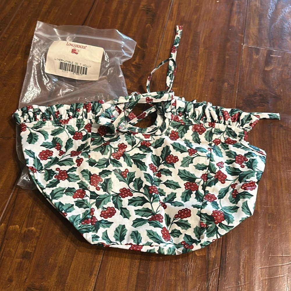 Longaberger basket‎ liner Holly print in original packaging Fabric